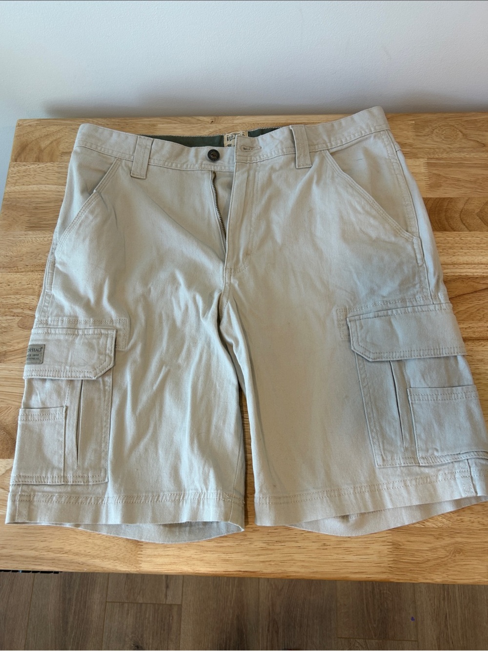 Men's Khaki Cargo Shorts - Beige Utility Style